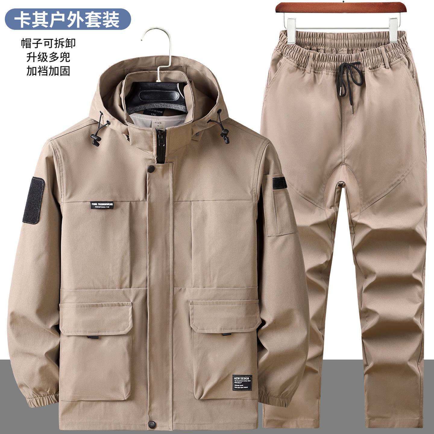 

Assault Suit Men s Work Clothes Working Labor Protection Wear-resistant Camouflage Hooded Hiking Outdoor M