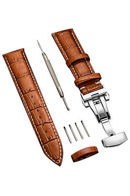 Uhrenarmband, Uhrenarmband 23 mm, 24 mm, 22 mm, 21 mm, 20 mm, 19 mm, 18 mm, echtes Leder, Uhrenarmband, Ersatzband, D-Schnalle, wasserdicht, schweißfest, Uhrenleder