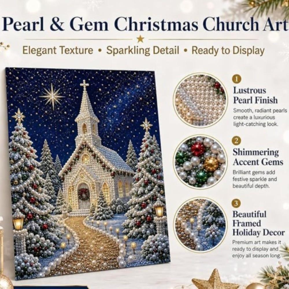Nativity Scene Religious Pearl Painting Kit Sparkle Halloween Beaded Craft Set  Beginner