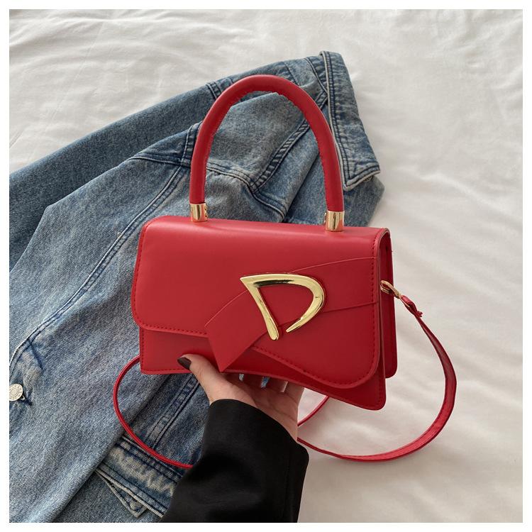 Chic Solid Color Faux Leather Shoulder Bag for Women, Minimalist Square Crossbody Purse, Trendy Casual Handbag