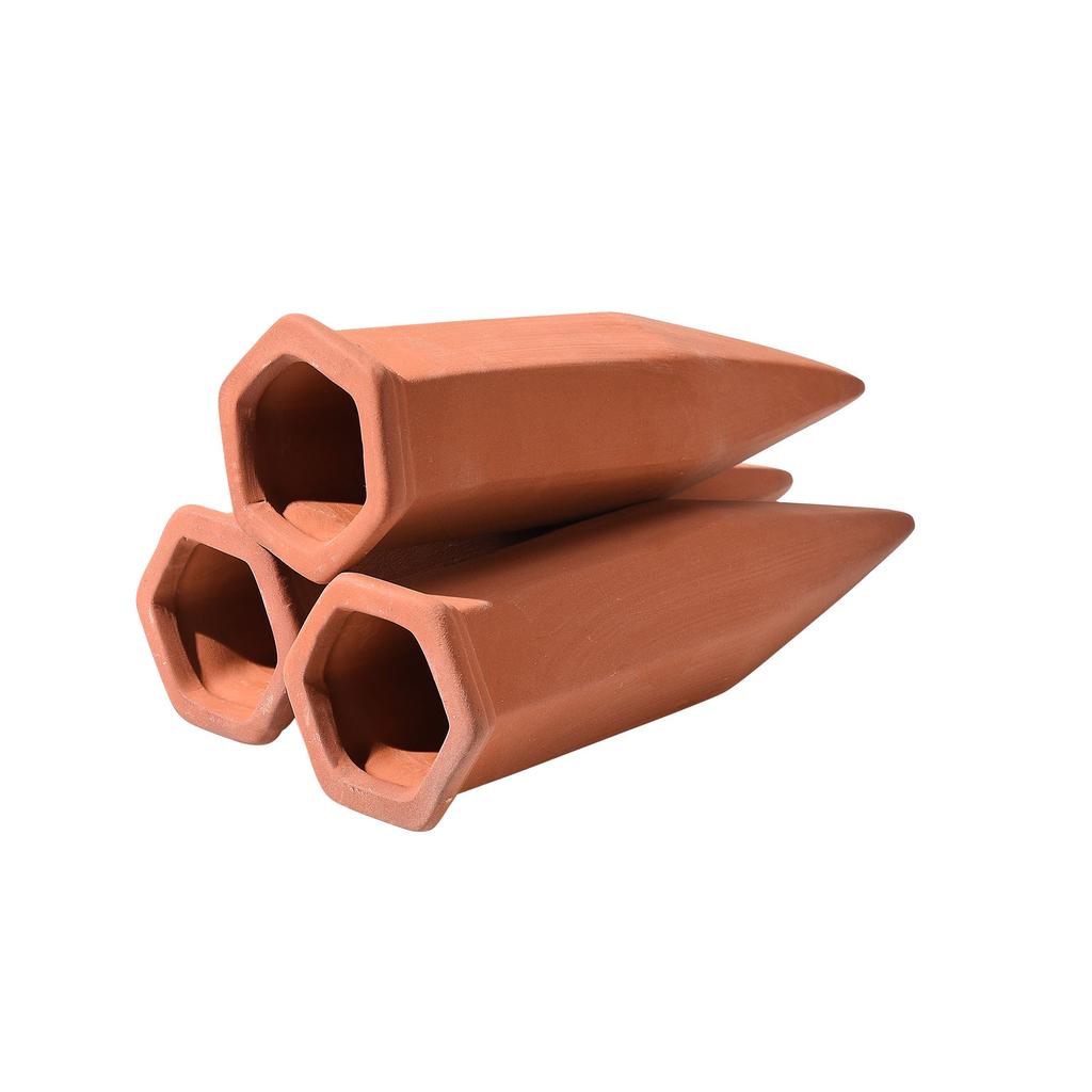 4pcs Terracotta Watering Spikes Automatic Self Watering Stakes Plant Watering Devices for Wine Bottles Recycled Bottles