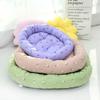Four Season Universal Floral Cat Nest Quilted Doghouse Comfortable Breathable Oval Integrated Thick Pet Mat Suitable for Small Medium-sized Dogs Cats