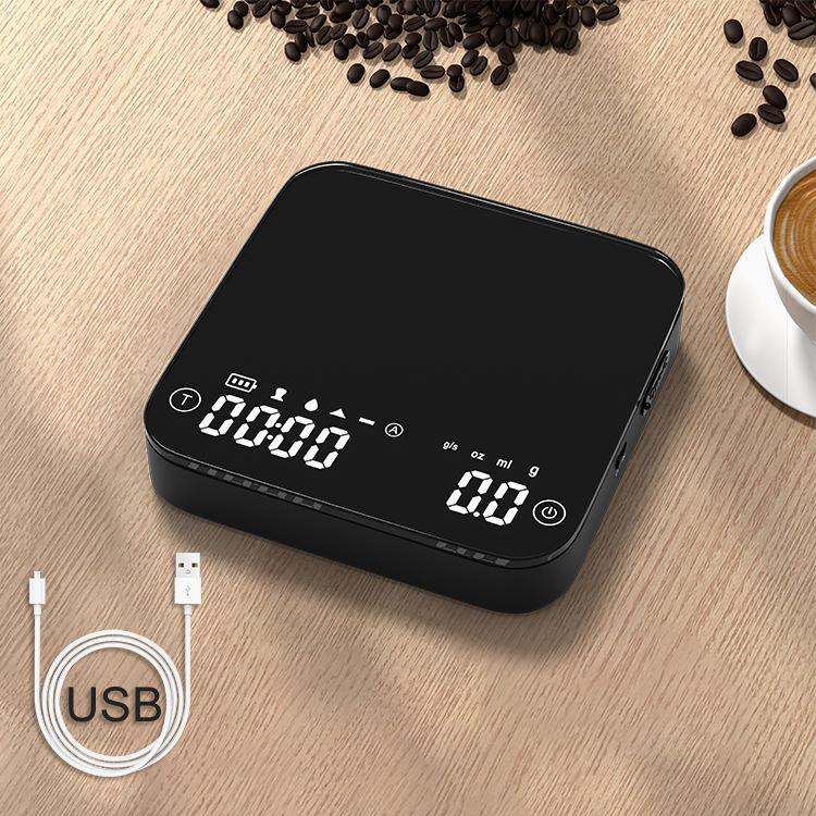 Mini Digital Coffee Scales Smart Coffee Scale Electronic Digital Kitchen Coffee Scale with Timer Machine чёрный