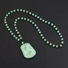 Light Green Imitation Hetian Jade Zodiac Pendant Necklace