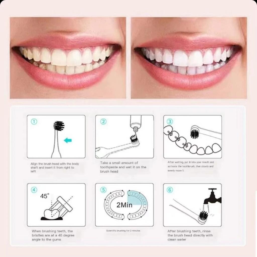 Brosse à dents électrique rotative pour nettoyer les dents des adultes Brosse à dents électrique avec 4 têtes de rechange supplémentaires