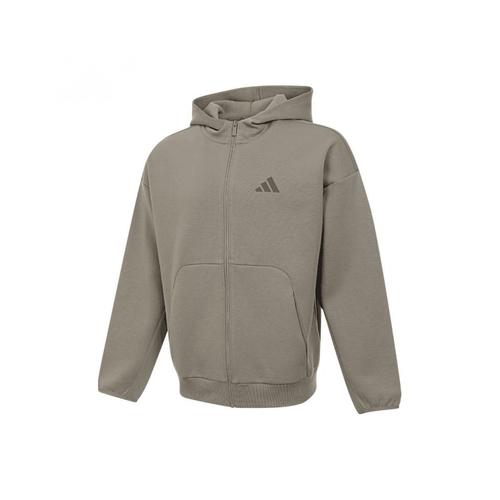adidas Men s Sports Fitness Hooded Zip-Up Long Sleeve Jacket, Gray M серый