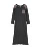 AVIREX MILITARY RIB KNIT ONEPIECE Women's M 410 Charcoal 783-4240602