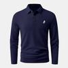 Camisa Polo de Manga Larga para Hombre Ajuste Ligero con Cuello de 2 Botones, Perfecta para Mantenerse Fresco y Cómodo en tu Vestuario de Trabajo Diario