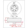 RC model 45mm 50mm 55mm 60mm 65mm 70mm 75mm 86mm 95mm JP brake wheel for fixed-wing aircraft landing gear