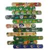 12Pcs Soccer Glove Pattern Slap Bracelets Kids Wristband Football Snap Bracelet