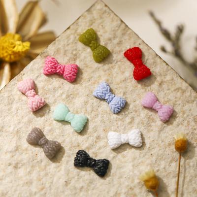 50 Pezzi Decorazioni per Unghie Fiocco Forma Creativa Colore Vivace Riutilizzabili Stupendo Effetto Visivo Ampia Applicazione Resina Decorativa