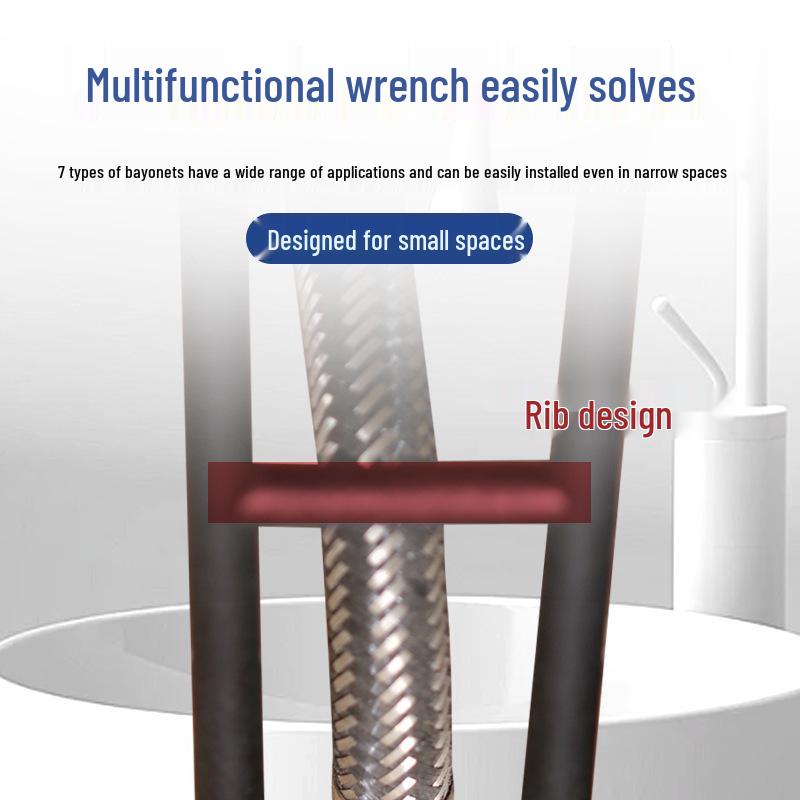Multifunctional Bathroom Sink Wrench: Socket, Faucet, Pipe Installation & Disassembly Tool