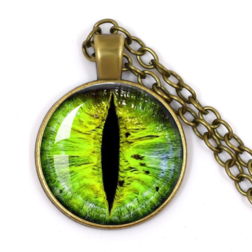 Dragon Evil Eye Glass Necklace Dragon Eye Fashion Evil Eye Necklace Jewelry Men Fashion Necklace For Friends Gift