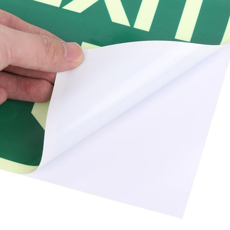 Glow In Dark Exit Signs Luminous Security Stickers Wall Safety Adhesive Fire Evacuation Directional Night Visibility Signage