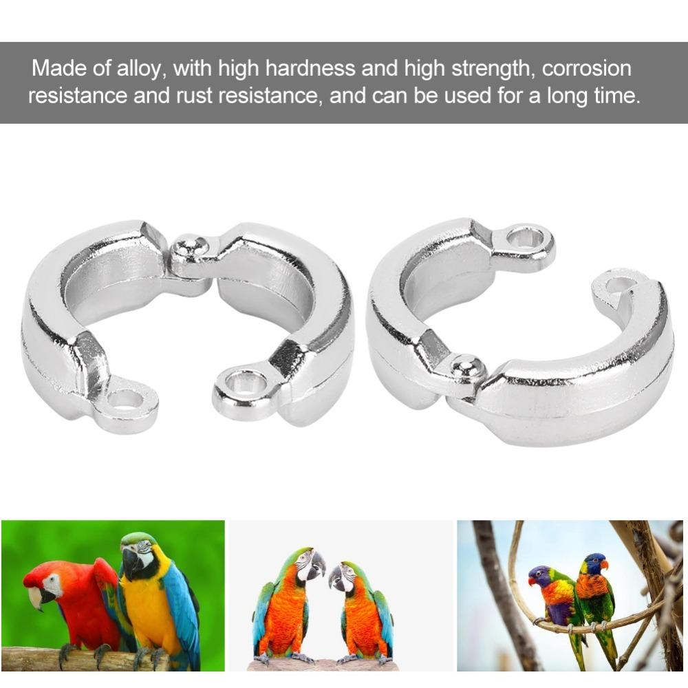 10pcs Metal Material Bird Leg Rings Opening Clip Design Bird Identification Bands For Parrot