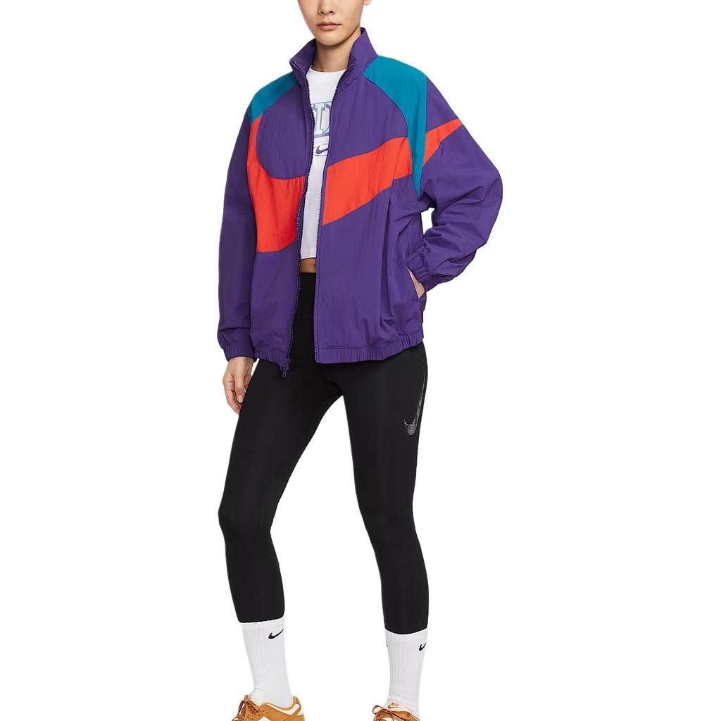 Nike Sportswear Oversized Windbreaker Zip-Up Long Sleeve Jacket Women jackets HV4108-547