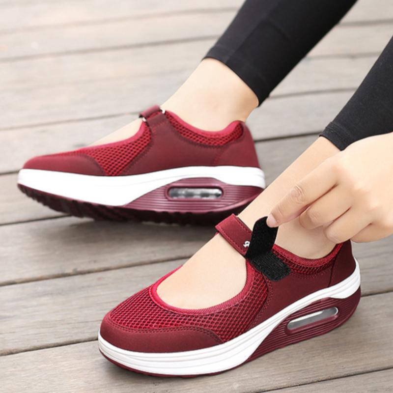 Middelaldrende og Eldre Gående Mesh Fritidssport Dames Hule Luftputevippesko