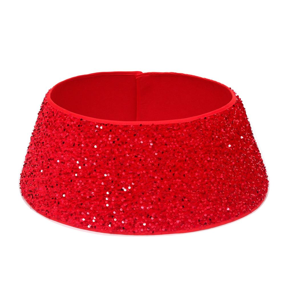 Delicate Sequin Christmas Tree Skirt Sequin Glitter Christmas Tree Skirt Practical Stand Cover for Seasonal Decors