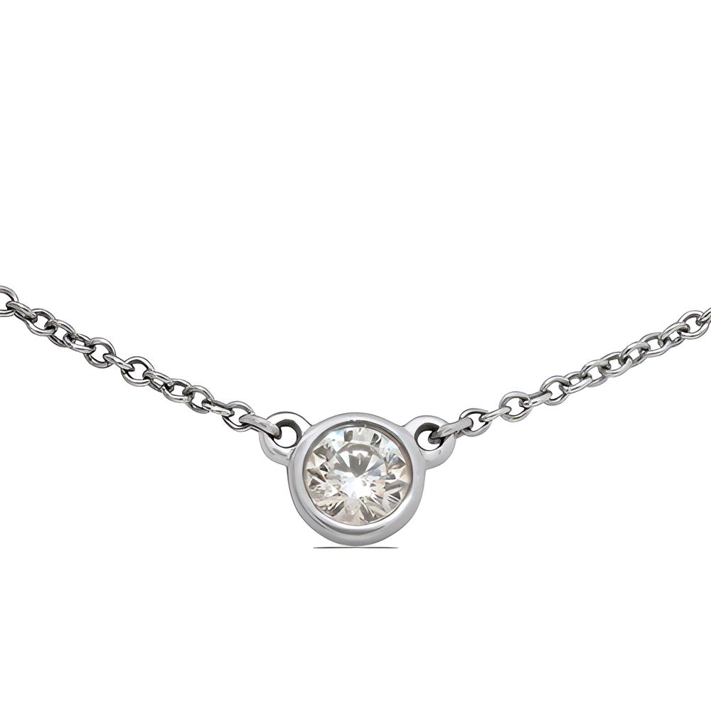Tiffany & Cie. Collier Platine Gravé Logo Collier Femme Argent ELSAPERETTI