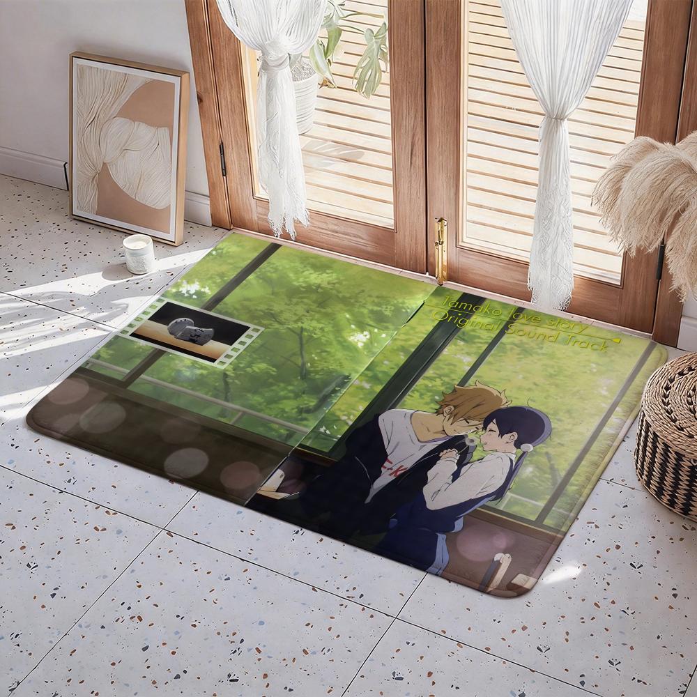 Anime T Tamako Market Floor Mat Eco Flannel Doormat Non Slip Odorless Indoor Floor Rug Soft Short Plush Home Mat