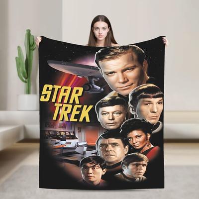 Stars Treks Gruppen Super Warme Decken Starfleet Film Reise Plüsch Überwurfdecke Sofa Stuhl Flanell Bettbezug Schlafsofa Abdeckung