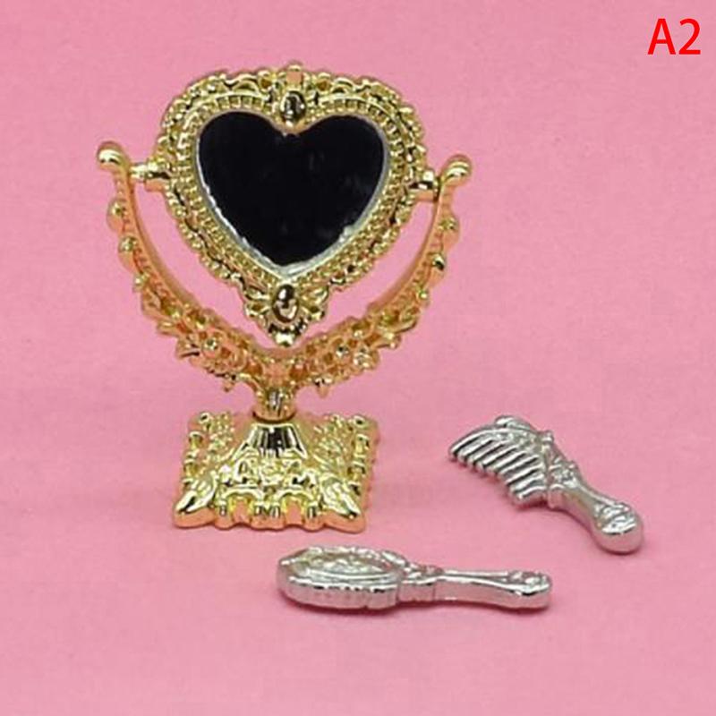 1/12 Dollhouse Miniature Frame Accessories Furniture Miniature Mirror Wall Room Mirror Doll House Mirror