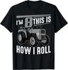 Funny Tractor 8th Birthday Gift _ Cute 8 Years Old Boy Girl Gift Unisex T-Shirt