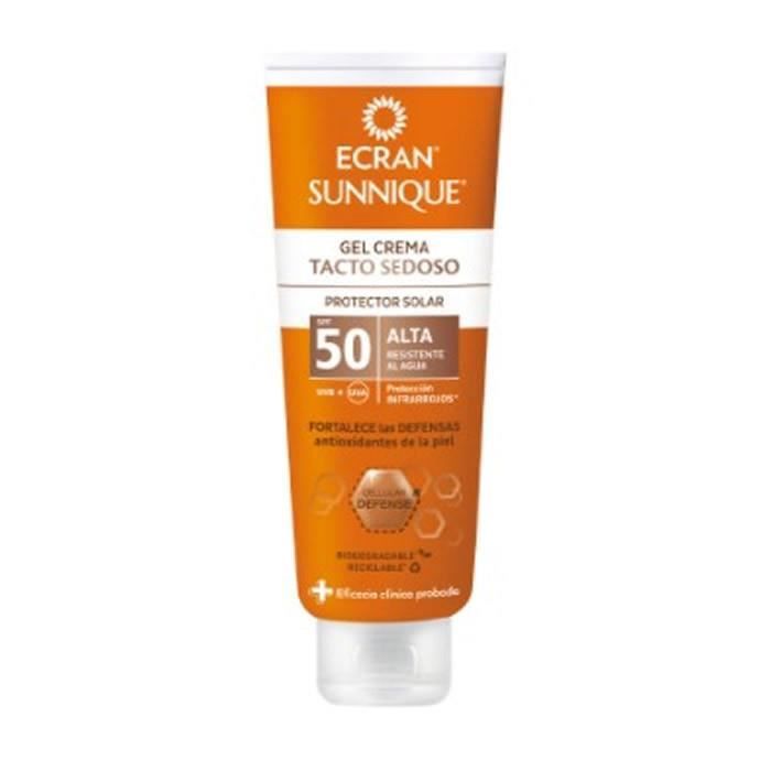 Ecran solaire - Ecran - Sunnique Silky Touch - Gel non gras - SPF 50 - 250 ml