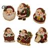 Holiday Refrigerator Magnets 6Pcs DIY Faux Pearl Painting Fridge Magnet, Santa Snowman Stocking Tree Office Decorative Gingerbread Snowflake Handmade