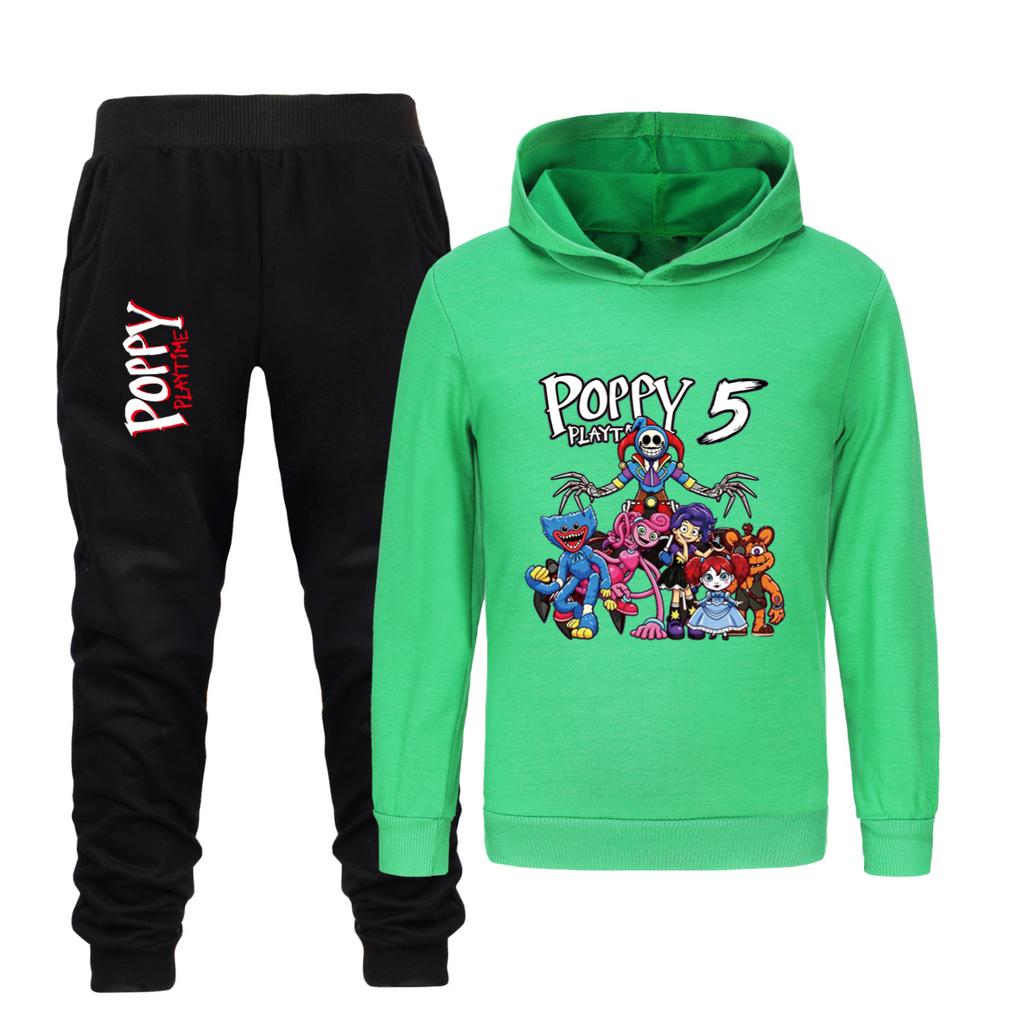 Poppy playtime children's hooded sweatshirt trousers casual sports suit 5707