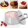 2 Pieces Round Cake Ring Molds Stainless Steel Cake Mousse Decorating Ring Mold with Pusher for Kitchen Baking Pastry Tools