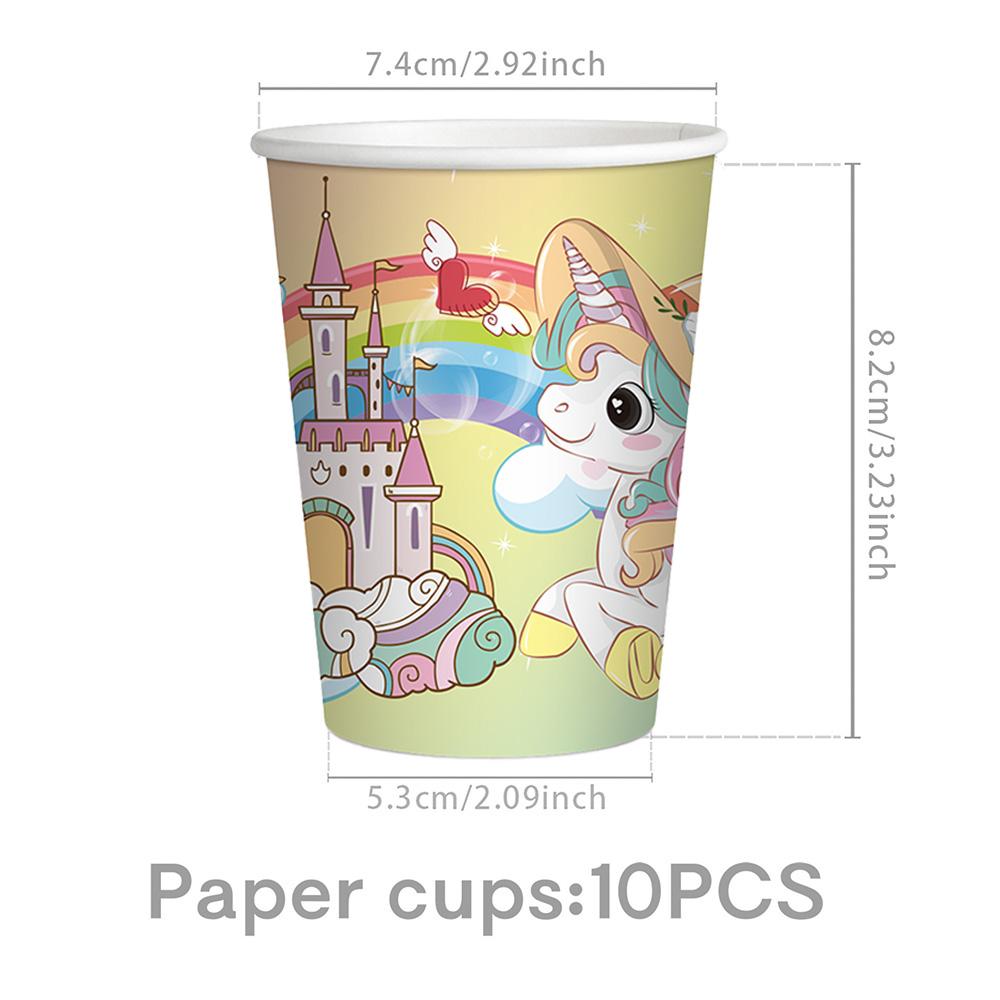 Cartoon Rainbow Unicorn Birthday Decoration Balloon Unicorn Plate Tablecloth Cake Decoration Party Supplies Birthday Gift