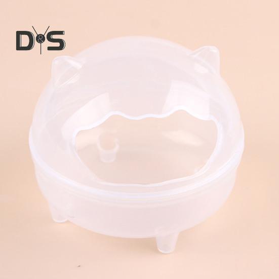 Hamster Bathroom Transparent Hamster Bathtub Hamster Sand Bath Container Small Animals Sandbox Dust Bathtub Hamster Bed for Cage Accessories