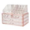 Desktop Skincare Storage Rack Cosmetics Storage Box Household Storage Organizer Shelves Transparent Dust-proof Plastic Box