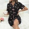 Summer Women's Cute Cherry Print Sexy Pajama Set Nightgown