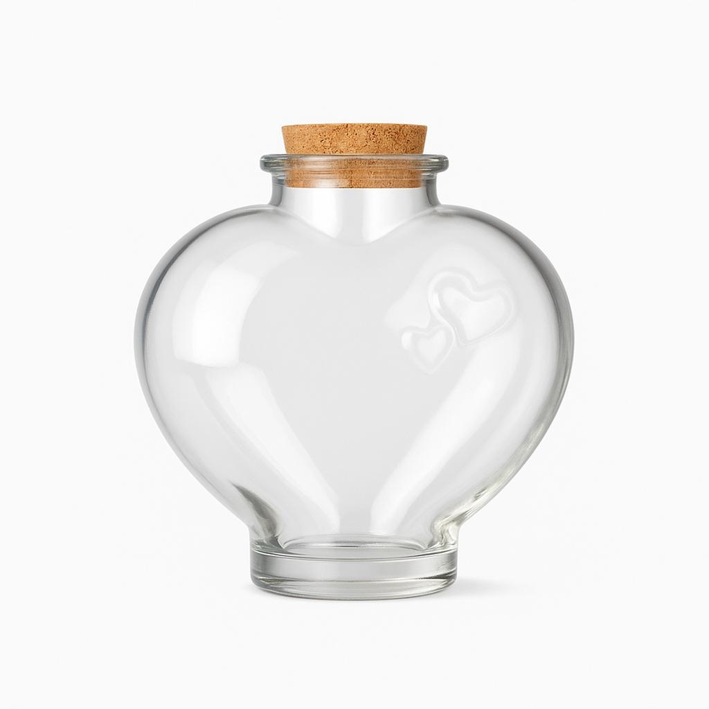 LOVE Glass Bottle Container 650ml for Wine Alcohol Liqueurs Gift Wedding