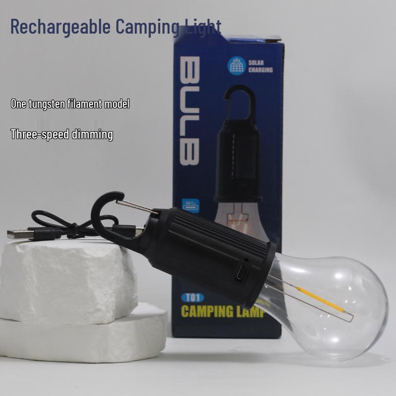 Rechargeable Retro Camping Light with Tungsten Filament