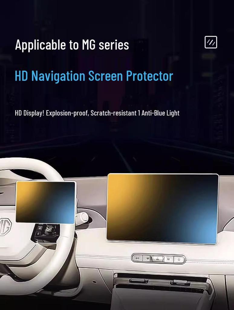 25 MG M4 Center Console HD Tempered Glass Navigation Screen Protector