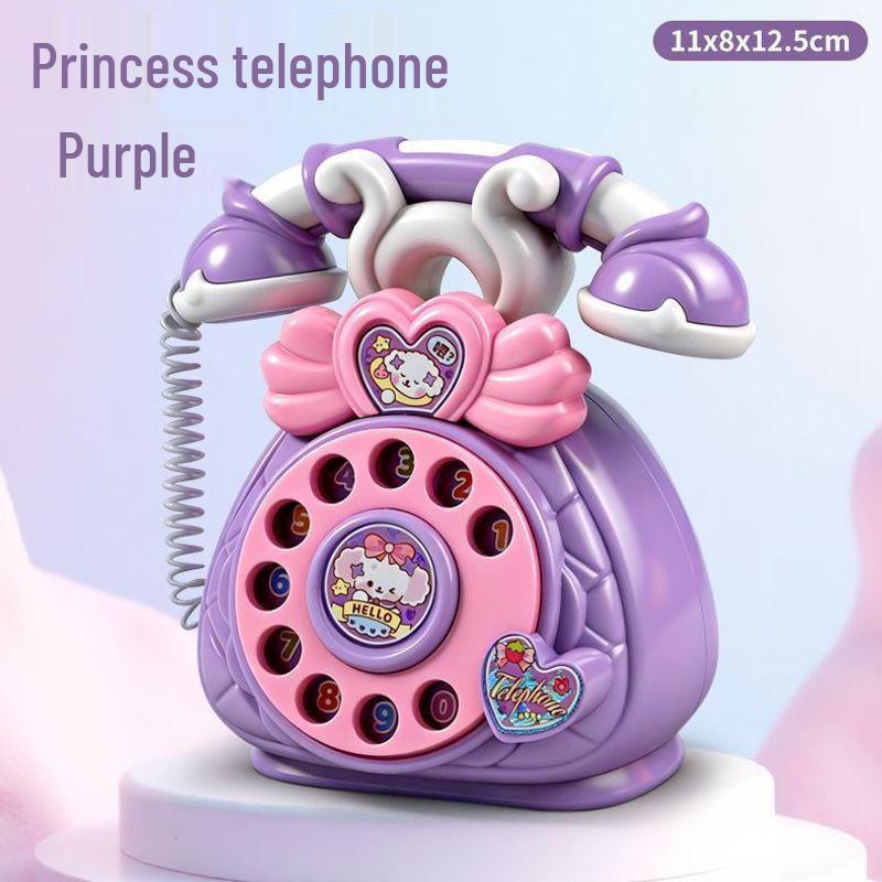 Retro Princess Toy Telephone: Ringing Sound, Educational Play for Early Childhood.