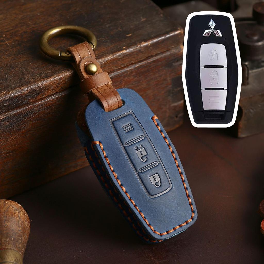 Suitable for 2023 new GAC-Mitsubishi Outlander key cover keychain leather retro key protection bag