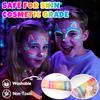 Nsxsu Face Paint Sticks 8 Light Fluorescent Neon Body Paint Crayons for Washable UV Paint Makeup Halloween Glow Party Accessories for Kids