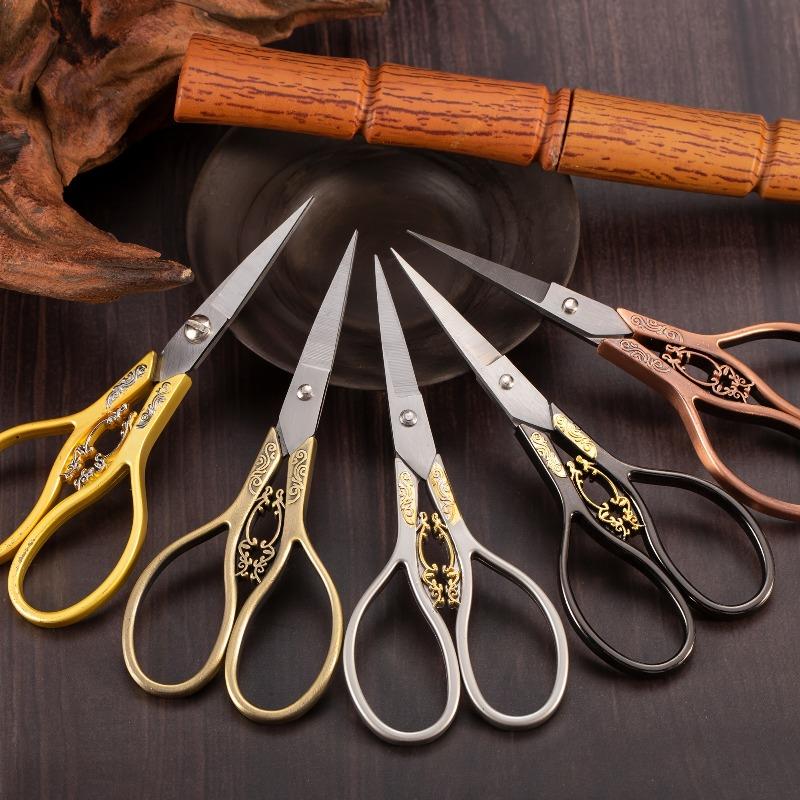 1PC Vintage-Inspired 4.3" Stainless Steel Scissors - Sharp Embroidery for Crafts Art Projects & Diy Fabric Cutting Scissors