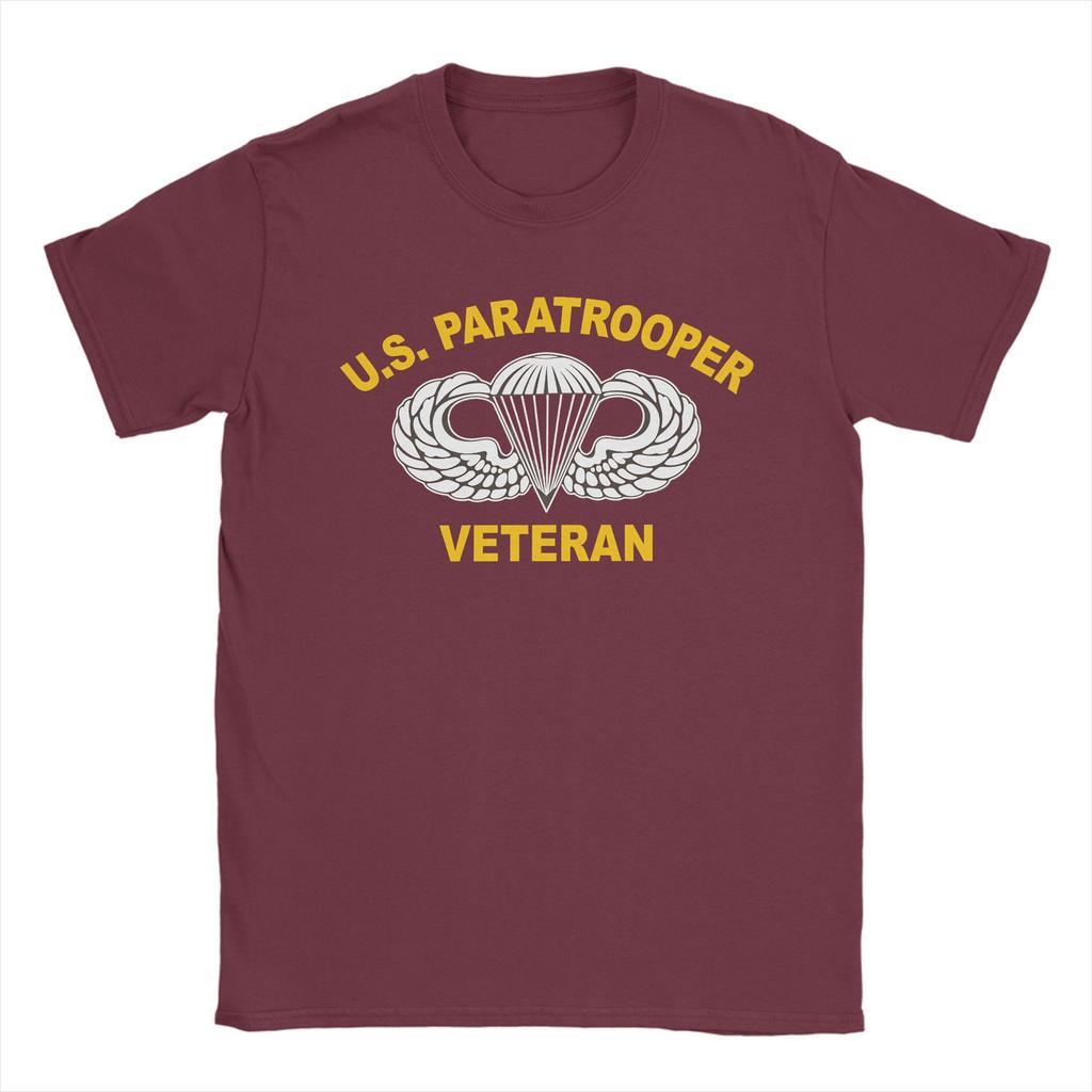 Mens US airborne parawings TShirts  100 Cotton Top Tees Summer Vintage Short Sleeve TShirt O Neck Harajuku Casual Tshirt