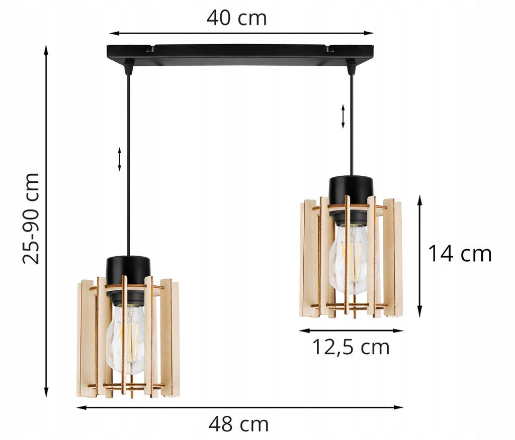 MODERN WOODEN LED CEILING HANGING LAMP