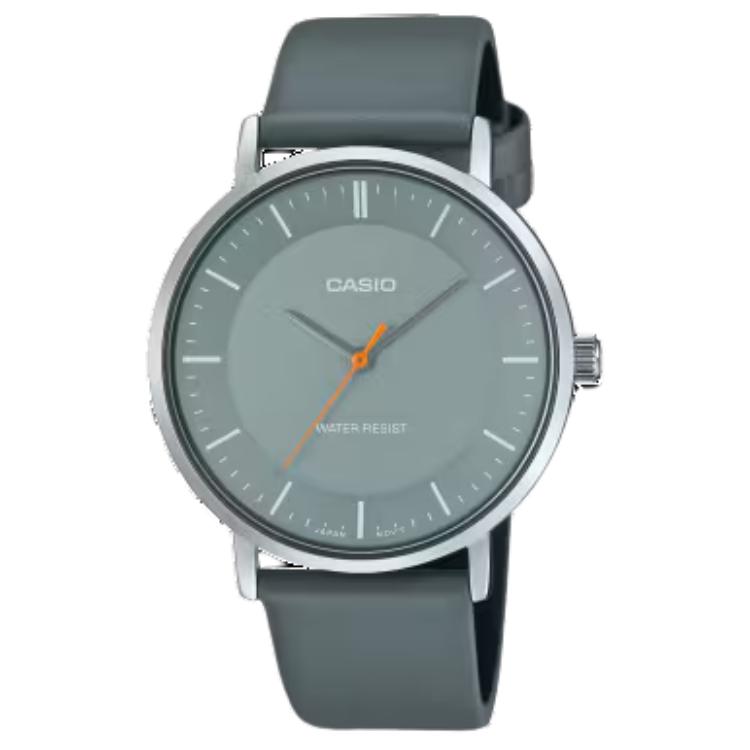 CASIO Quartz Movement Leather Strap Watch Unisex Green Dial MTP-VT04L-8E Green Dial