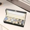 Watch Case Waterproof PU Leather Watch Holder Organizer for Men with 6 Slots Watch Display Box Travel Case Father's Day Gifts