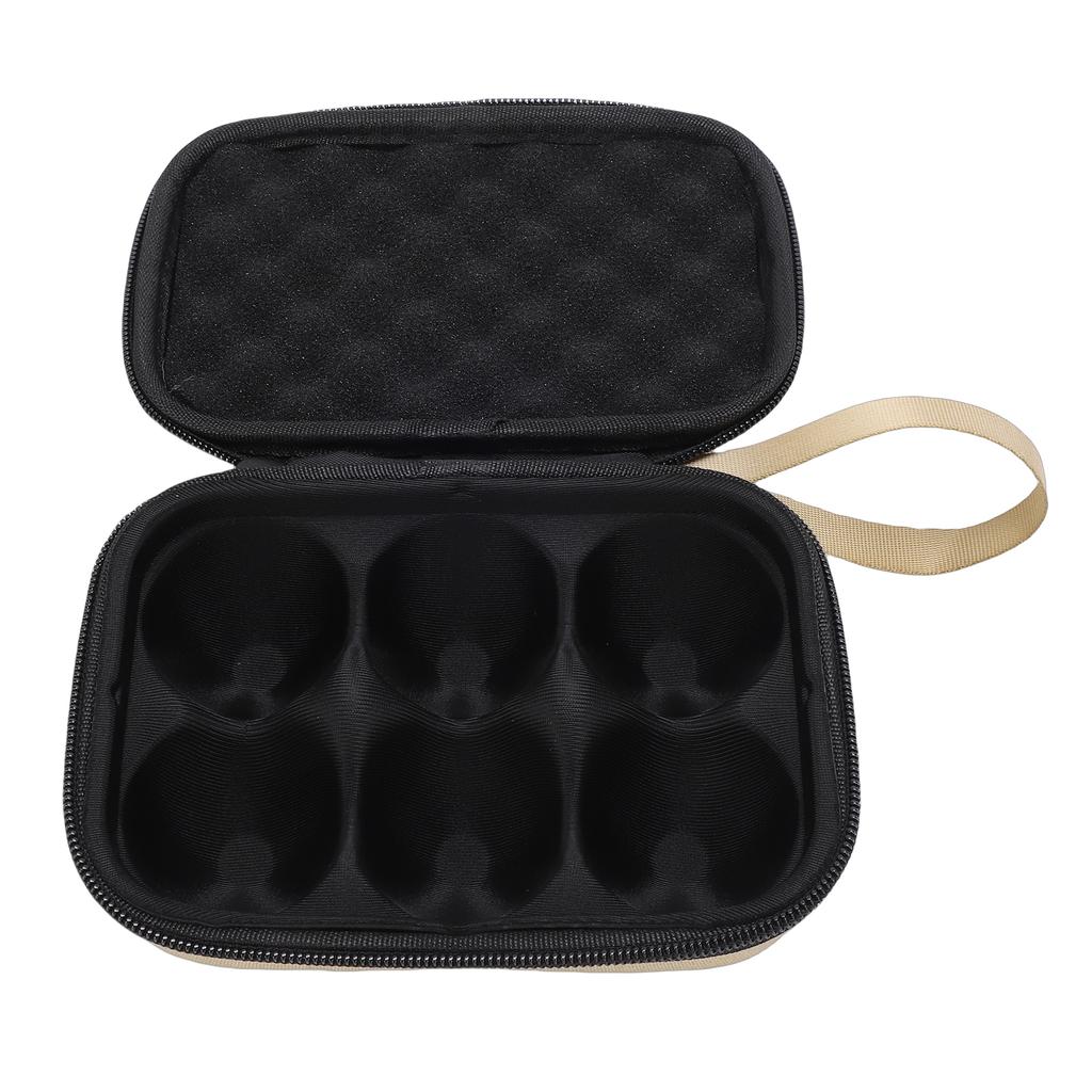 6-Fächer Outdoor-Eierbehälter EVA Stoßfester Lager-Eierträger mit Griff für Party Picknick Reise Khaki