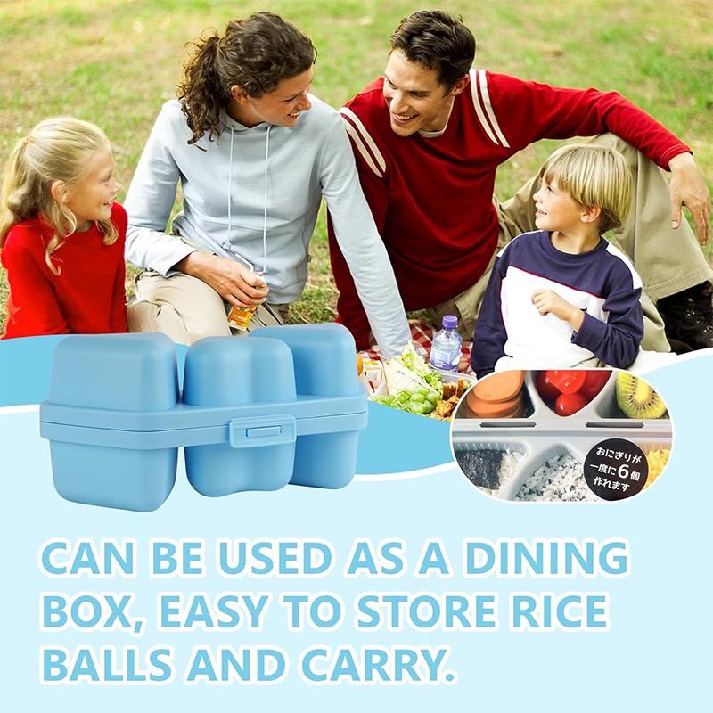 LMETJMA 6 In 1 Sushi Mold Triangle Heart Onigiri Mold Musubi Maker Kit Once Quickly Make Rice Ball Sushi Maker Bento Box JT325