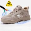Fashion Work Shoes Breathable Lightweight Insulating Anti-smashing Anti-puncture Safety Work Shoes Anti-slippery Men Male Work Sneaker