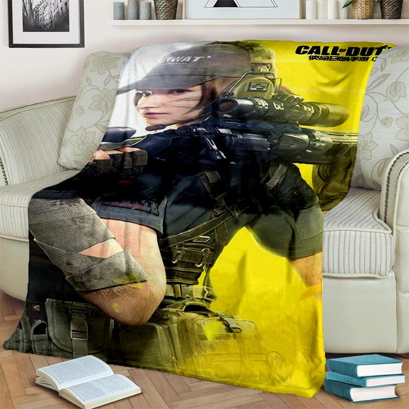 3D Call of Duty,COD Game, Gamer HD Blanket,Soft Throw Blanket for Home Bedroom Bed Sofa Picnic Travel Office Cover Blanket Kids
